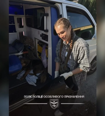 Травмованого собаку врятували поліціянти Харківщини