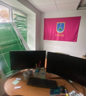 Газета «Обрії Ізюмщини» постраждала від російського удару по райцентру на Харківщині 