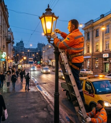 В Харькове за неделю устранили 50 аварий на линиях уличного освещения