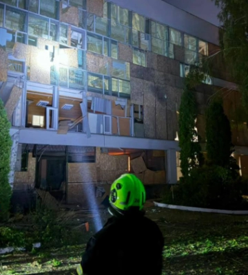 Атака на Киев: в Голосеевском районе повреждено здание вуза