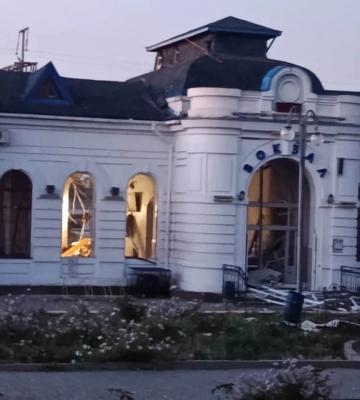 Російський дрон атакував вокзал у Берестині на Харківщині