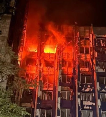 В Одесі один з ударів у ніч на 19 вересня знову прийшовся по адмінбудівлі, що була атакована напередодні