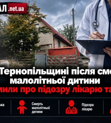 На Тернопільщині після смерті малолітньої дитини повідомили про підозру лікарю та матері