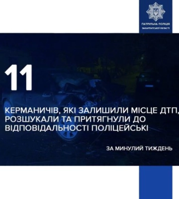 На Закарпатті за тиждень розшукали 11 водіїв, які втекли з місця ДТП: яке покарання їм загрожує