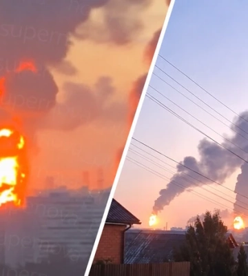 Момент удару по Московському НПЗ потрапив на відео