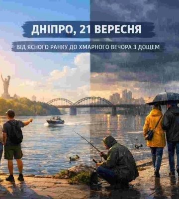 Прогноз погоди у Дніпрі на 21 вересня: зміна настрою природи
