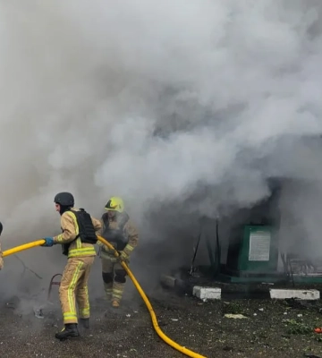На Житомирщині росіяни вдарили по АЗС на міжнародній трасі